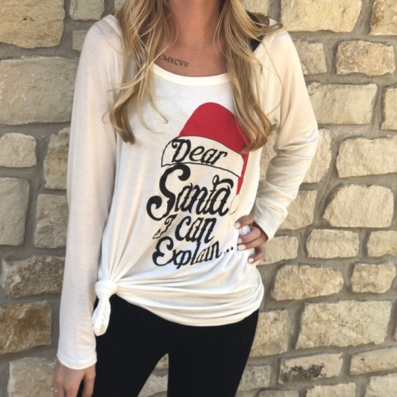 The Market Place by GRMTX Tops - "DEAR SANTA I CAN EXPLAIN" Graphic T-Shirt